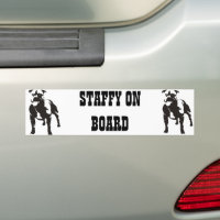 Staffordshire Bull Terrier Autocollant fenêtre de voiture Chien à