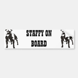 Autocollant De Voiture Staffy à bord