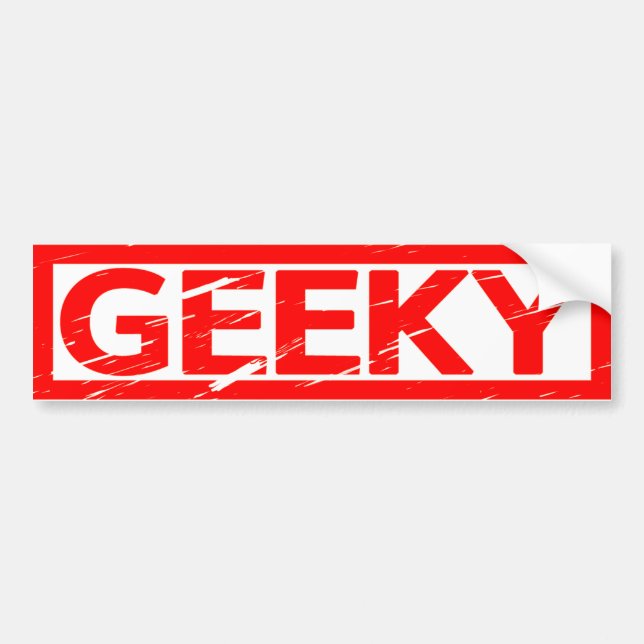 Autocollant De Voiture Stamp Geeky (Devant)