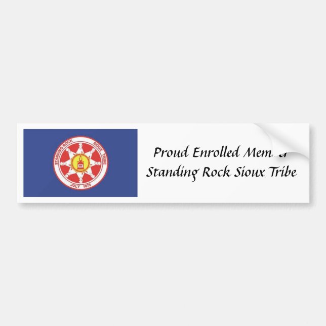Autocollant De Voiture Standing_Rock_Sioux, membre inscrit fier Stan… (Devant)