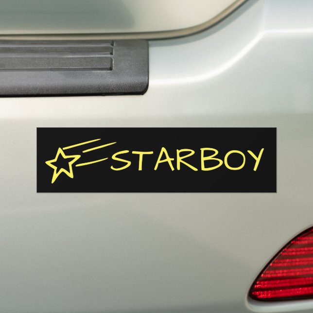 Autocollant De Voiture STARBOY and Shooting Star Customizable Yellow (En voiture)