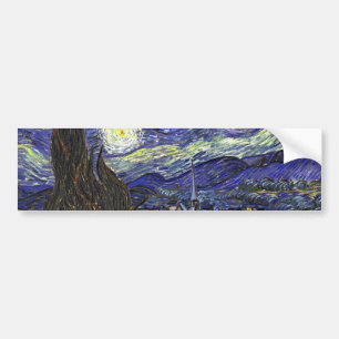 Autocollant De Voiture Starry Night, Vincent Van Gogh.