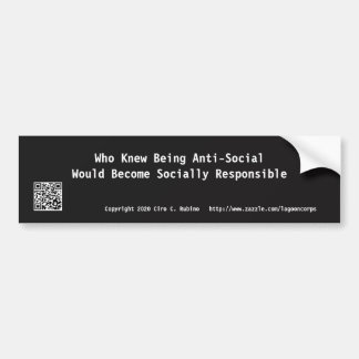 Autocollant De Voiture Statement On Social Responsibilty Bumper Sticker