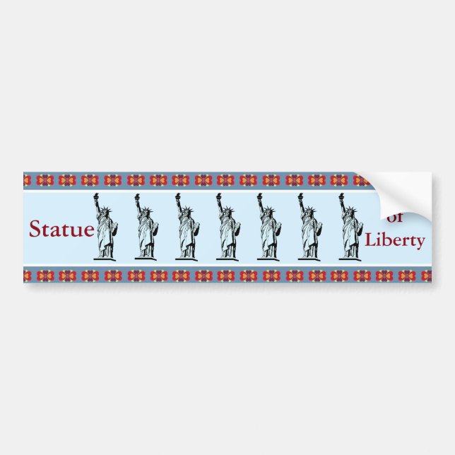 Autocollant De Voiture Statue de Liberty Bumpersticker (Devant)