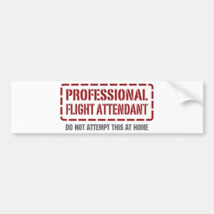 Autocollant De Voiture Steward (hôtesse de l'air) professionnel