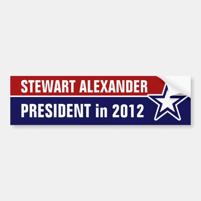 Autocollant De Voiture Stewart Alexander en 2012 (Devant)