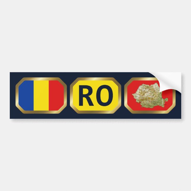 Autocollant De Voiture Stick de pare-chocs de code de la carte du drapeau (Devant)