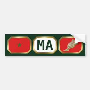Autocollant De Voiture Stick de pare-chocs du code de la carte du drapeau