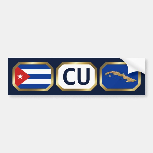 Autocollant De Voiture Stick pare-chocs de code de la carte du drapeau de (Devant)