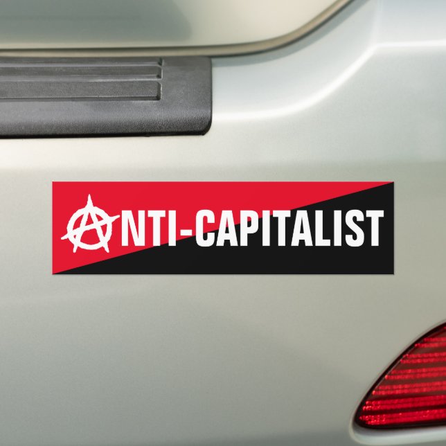 Autocollant De Voiture Sticker anti-capitaliste anarchiste (En voiture)