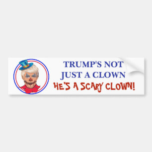 Autocollant De Voiture Sticker anti Donald Trump Clown effrayant