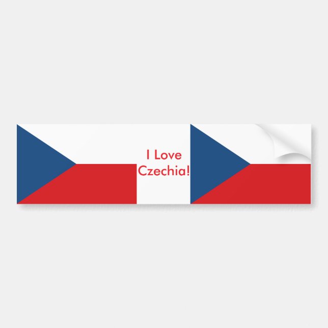 Autocollant De Voiture Sticker avec Drapeau de Czechia (Devant)