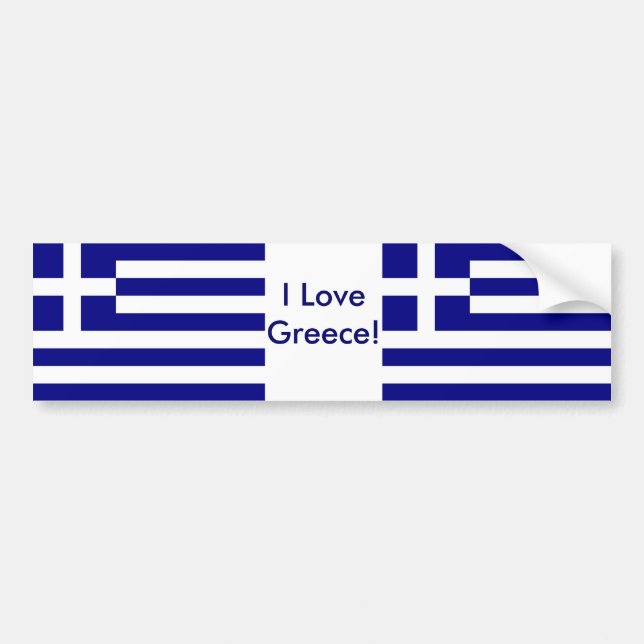 Autocollant De Voiture Sticker avec Drapeau de Grèce (Devant)