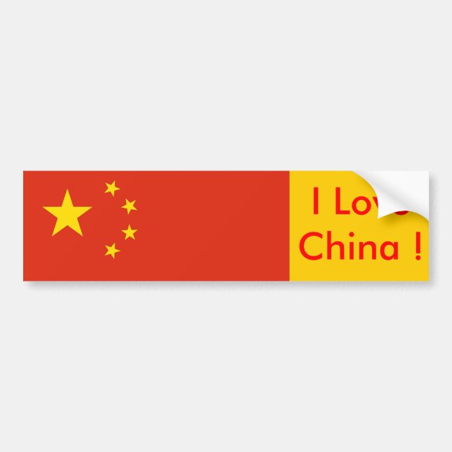 Autocollant De Voiture Sticker avec drapeau de la Chine (Devant)