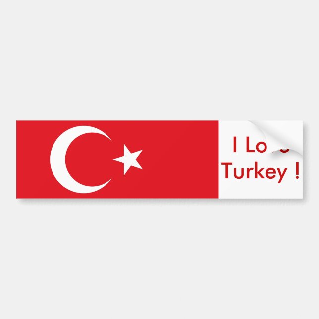 Autocollant De Voiture Sticker avec Drapeau de Turquie (Devant)