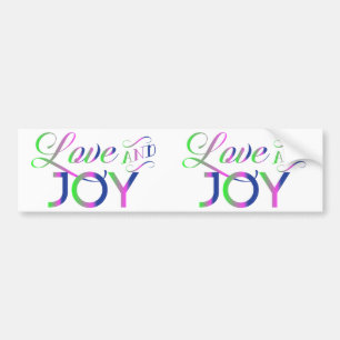 Autocollant De Voiture Sticker Bumper Colorful Amour Et Joie