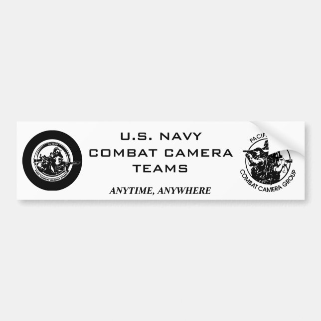 Autocollant De Voiture Sticker Caméra de combat de la marine américaine (Devant)