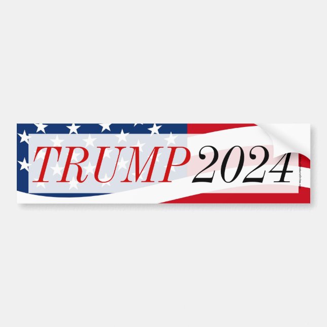 Autocollant De Voiture Sticker classique de pare-chocs américain Trump 20 (Devant)