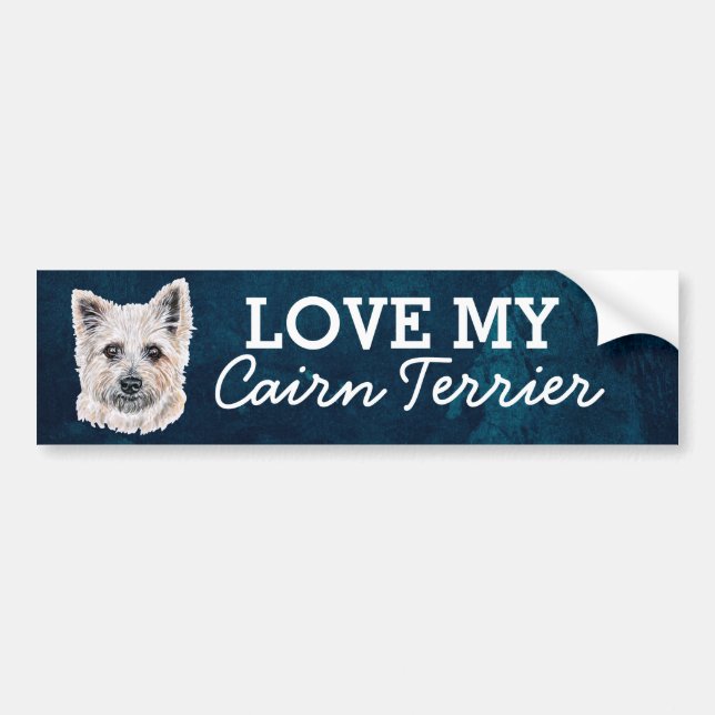 Autocollant De Voiture Sticker de pare-chocs Cairn Terrier (Devant)