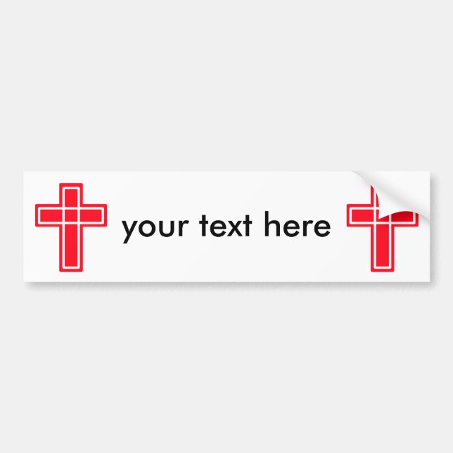 Autocollant De Voiture sticker de pare-chocs Christian pour votre texte (Devant)