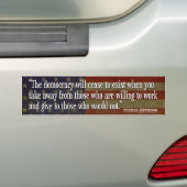 Autocollant De Voiture Sticker de pare-chocs - Citation du père fondateur (On Car)