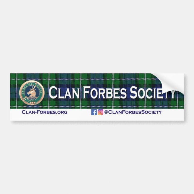 Autocollant De Voiture Sticker de pare-chocs Clan Forbes Society (Devant)