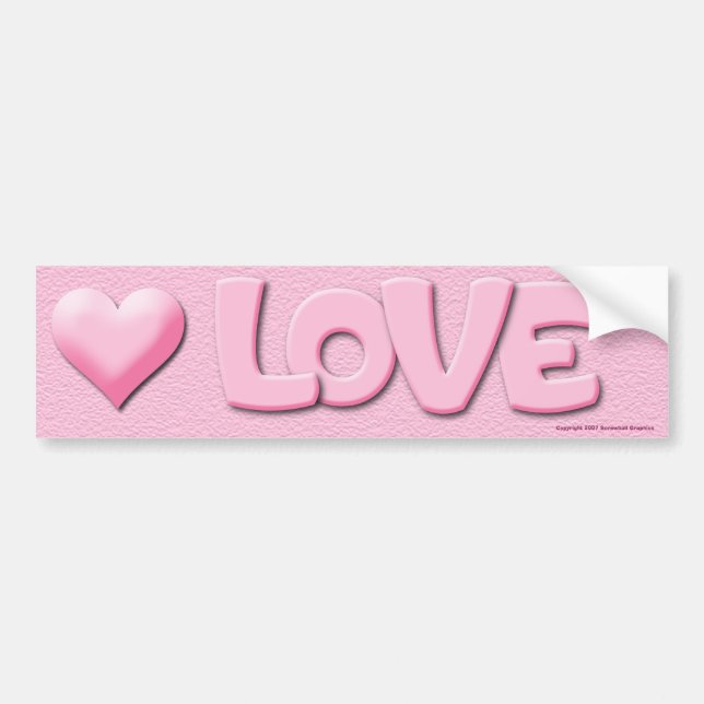 Autocollant De Voiture Sticker de pare-chocs d'amour (Devant)