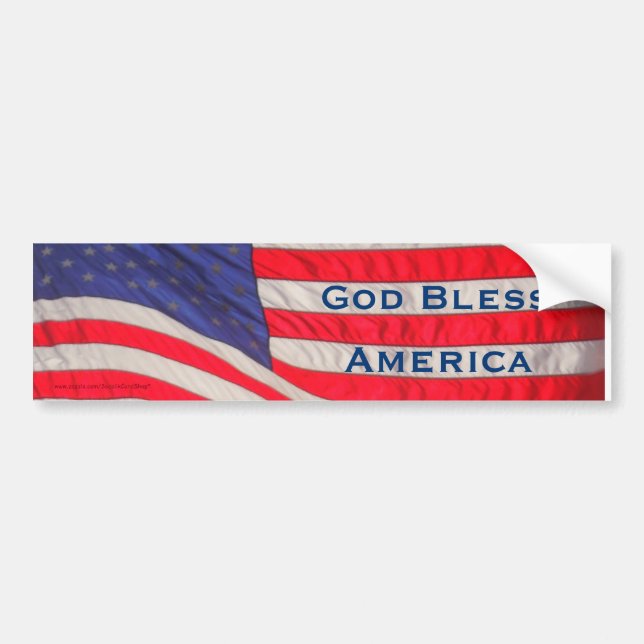 Autocollant De Voiture Sticker de pare-chocs God Bless America (Devant)