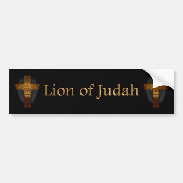 Autocollant De Voiture Sticker de pare-chocs Jésus Lion de Juda (Devant)