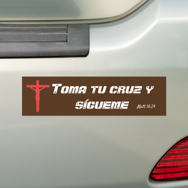 Autocollant De Voiture sticker de pare-chocs Toma tu cruz (En voiture)