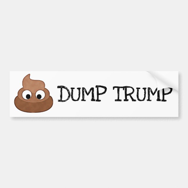 Autocollant De Voiture Sticker de pare-chocs Trump Poop Pile (Devant)