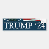 Autocollant De Voiture Sticker Donald Trump Président 24 pare-chocs (Devant)