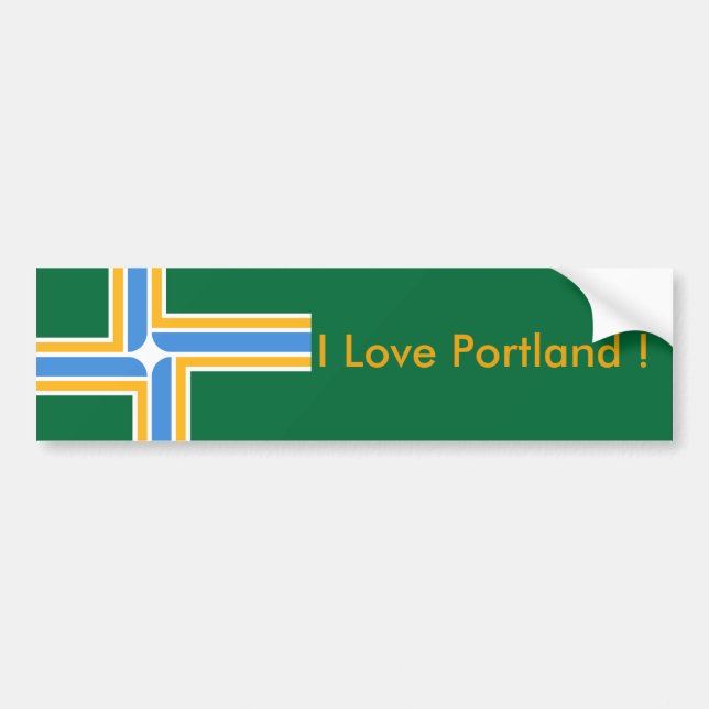 Autocollant De Voiture Sticker Drapeau de Portland, État de l'Oregon, Éta (Devant)