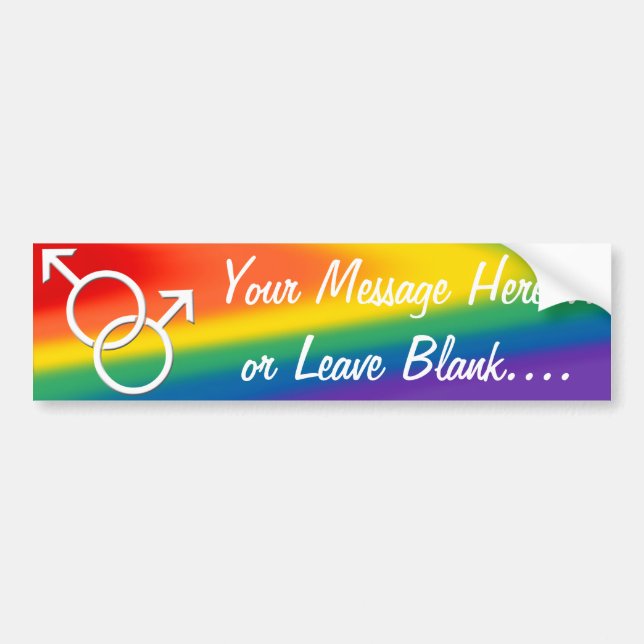 Autocollant De Voiture Sticker Gay pride pour homme Rainbow Love Gifts (Devant)