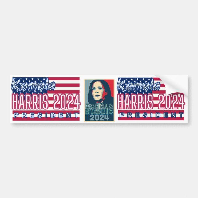 Autocollant De Voiture Sticker Kamala Harris Bumper (3) (Devant)