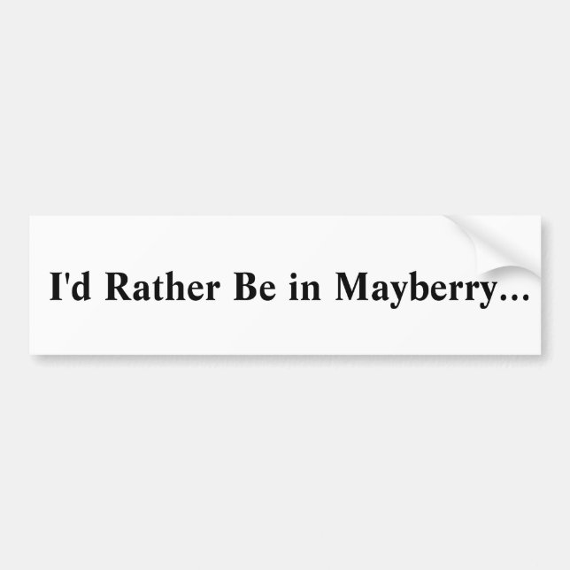 Autocollant De Voiture Sticker Mayberry Bumper (Devant)
