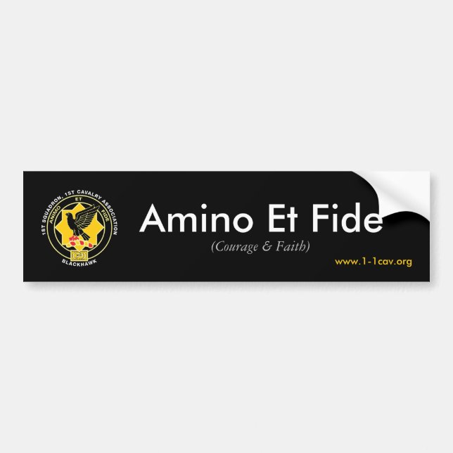 Autocollant De Voiture Sticker pare-chocs Amino Et Fide (Devant)