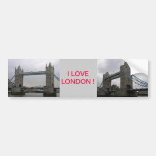 Autocollant De Voiture Sticker pare-chocs avec Tower Bridge au-dessus de 