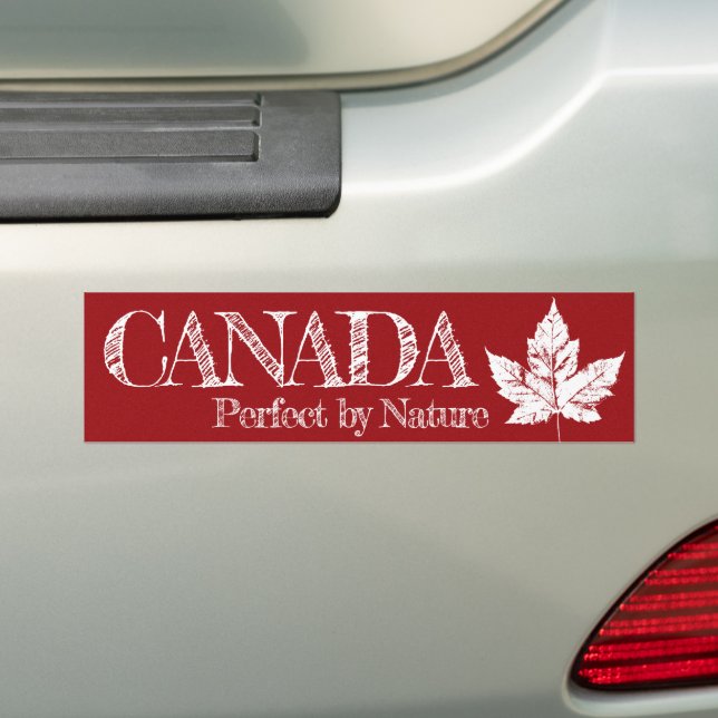 Autocollant De Voiture Sticker pare-chocs cool Canada en feuille d'érable (En voiture)