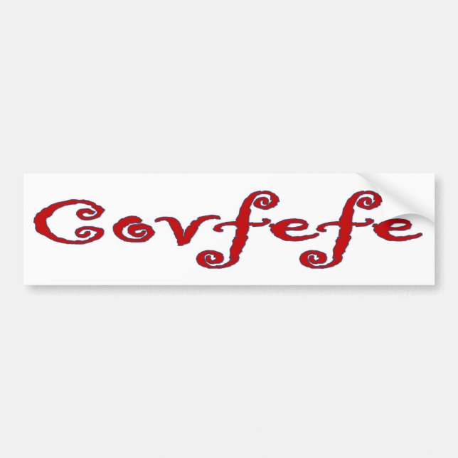 Autocollant De Voiture Sticker pare-chocs Covfefe (Devant)