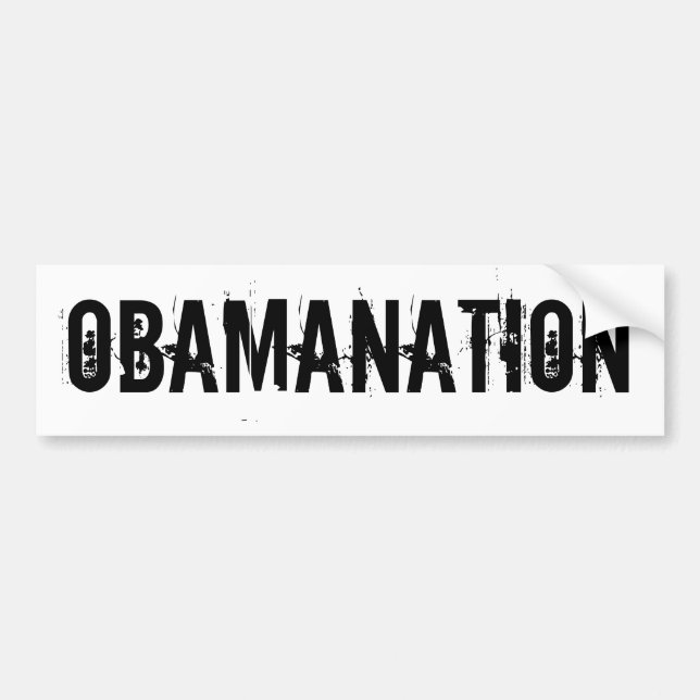 Autocollant De Voiture Sticker pare-chocs d'OBAMANATION (Devant)