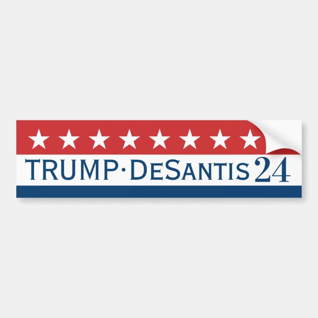Autocollant De Voiture Sticker pare-chocs Donald Trump Mike Pence Stars 2 (Devant)