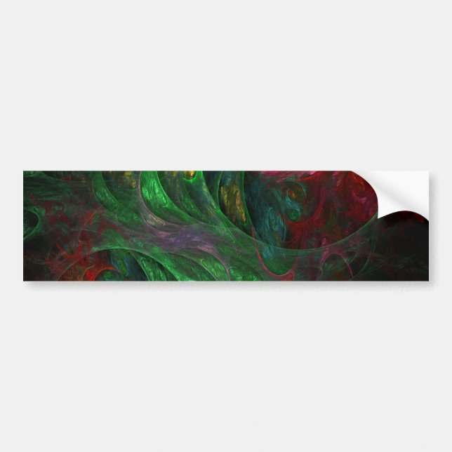 Autocollant De Voiture Sticker pare-chocs Genesis Green Art Abstrait (Devant)