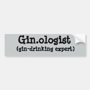 Autocollant De Voiture Sticker pare-chocs Gin.ologist