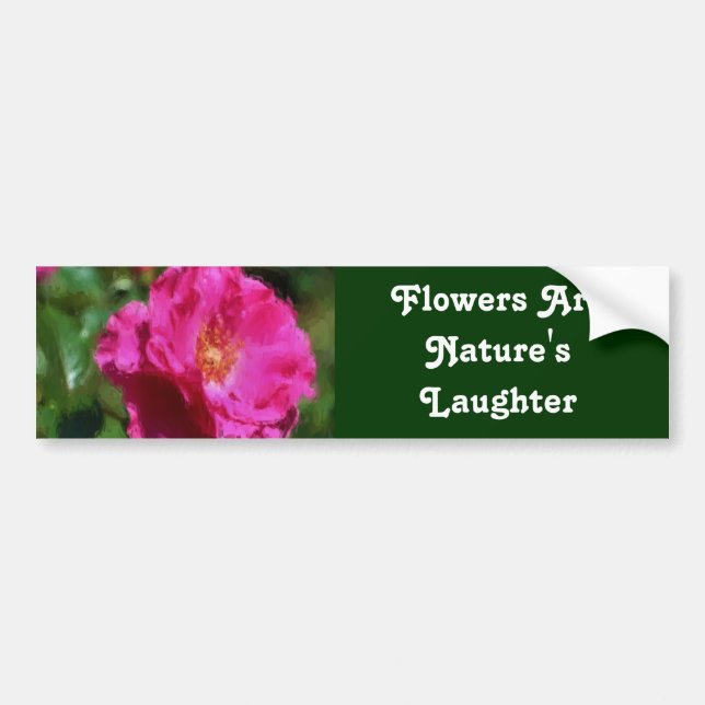 Autocollant De Voiture Sticker pare-chocs inspirationnel Fleurs Rires (Devant)