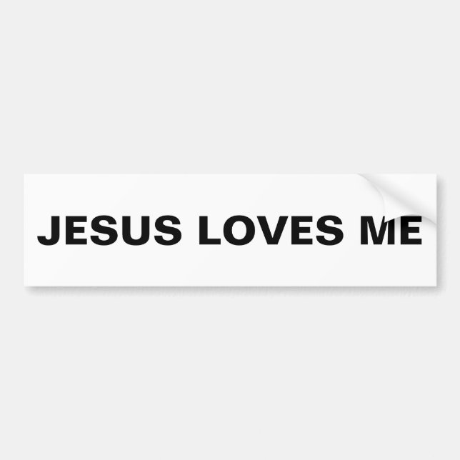 Autocollant De Voiture Sticker pare-chocs "Jesus Love Me" (Devant)