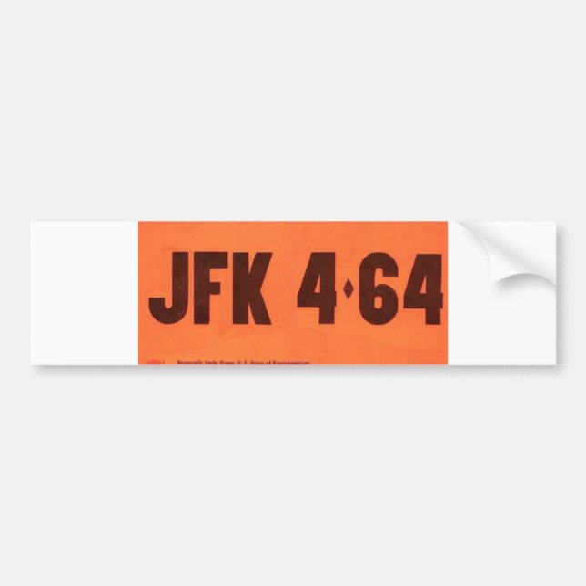 Autocollant De Voiture Sticker pare-chocs JFK 464 Style de licence (Devant)