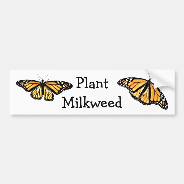 Autocollant De Voiture Sticker pare-chocs - Milkweed Plante (Devant)