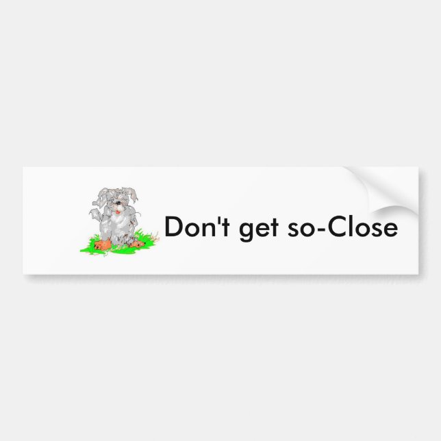 Autocollant De Voiture Sticker pare-chocs Ne pas obtenir si- Fermer (Devant)