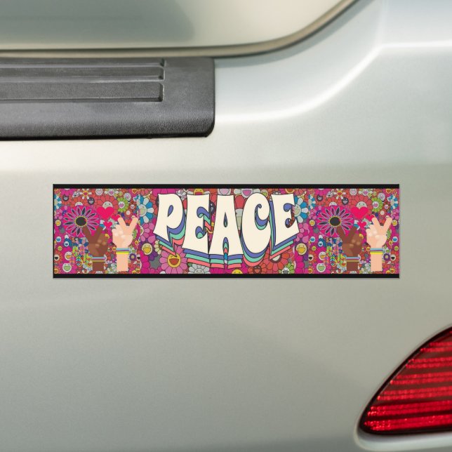Autocollant De Voiture Sticker pare-chocs Peace (En voiture)